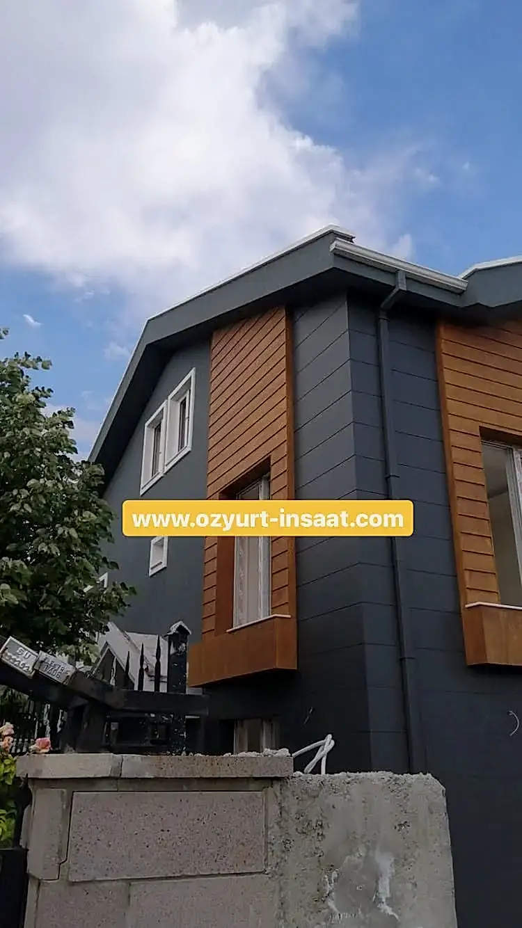 fibercement villa dış cephe kaplama detay
